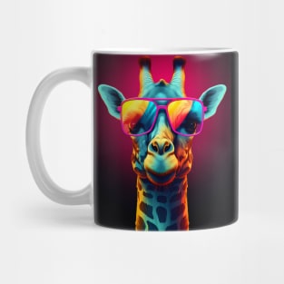 Aesthetic Funny Giraffe Wearing Glasses Mug